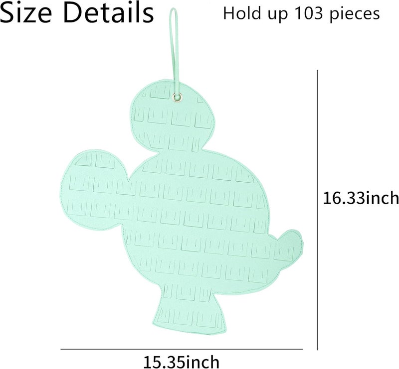 JOYMOMO Hanging Brooch Pin Organizer Enamel Pin Display Cute Cartoon Shape Brooch Pin Display Storage Holder for Brooch Pin(Without Accessories ) (beige+green) - Image 4